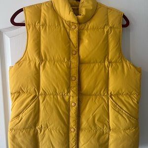 Land’s End Mustard Yellow Puffy Vest, M, 10-12, excellent condition